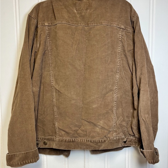American Eagle Y2K Corduroy Trucker Jacket Men’s XL Brown - Picture 2 of 4